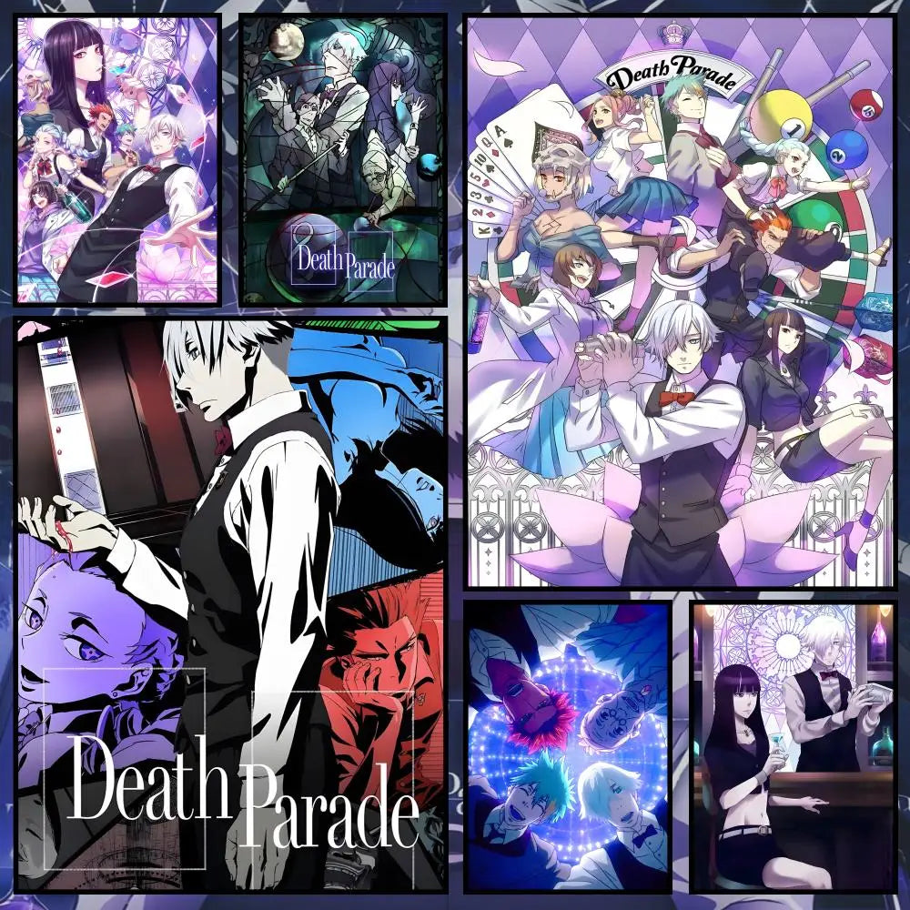 Death Parade Anime Poster – Waterproof PVC Peel-and-Stick Wall Art