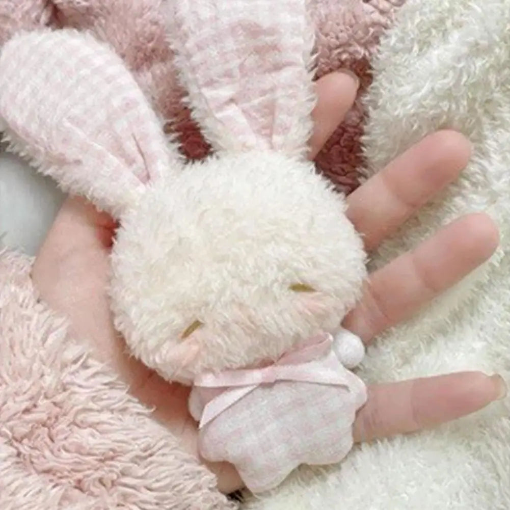 Mini Angel Bunny Plush Keychain – Kawaii Rabbit Stuffed Toy