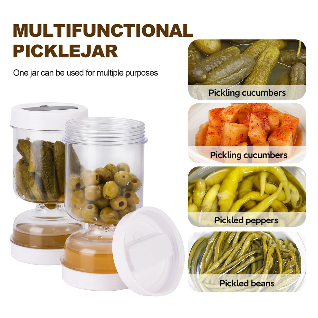 Kimchi & Pickle Strainer Jar – Dry Wet Separation Storage