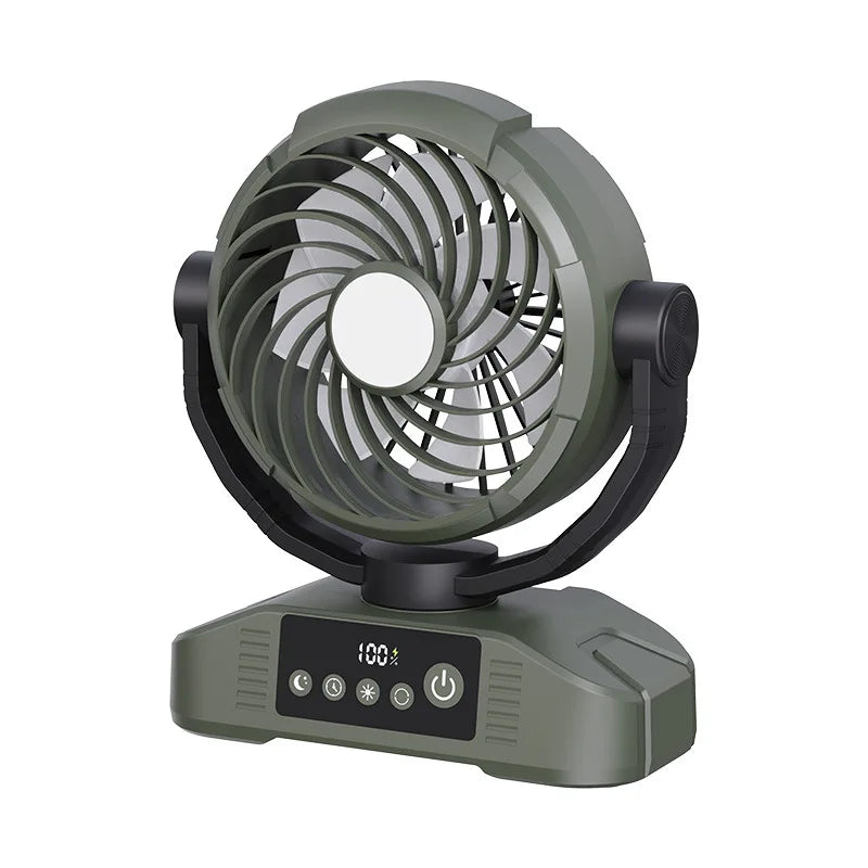 Portable USB Desktop Fan – 20000mAh Battery, LED & Remote
