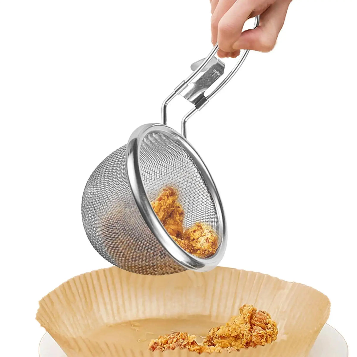 304 Stainless Steel Mesh Strainer Colander Scoop – Hot Pot & Frying
