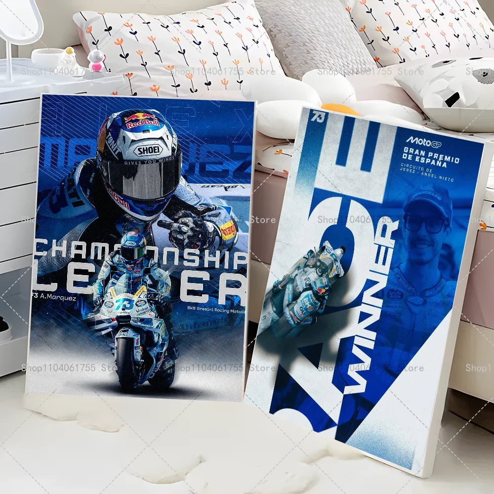 MotoGP Wall Poster – Self-Adhesive Waterproof Art Sticker