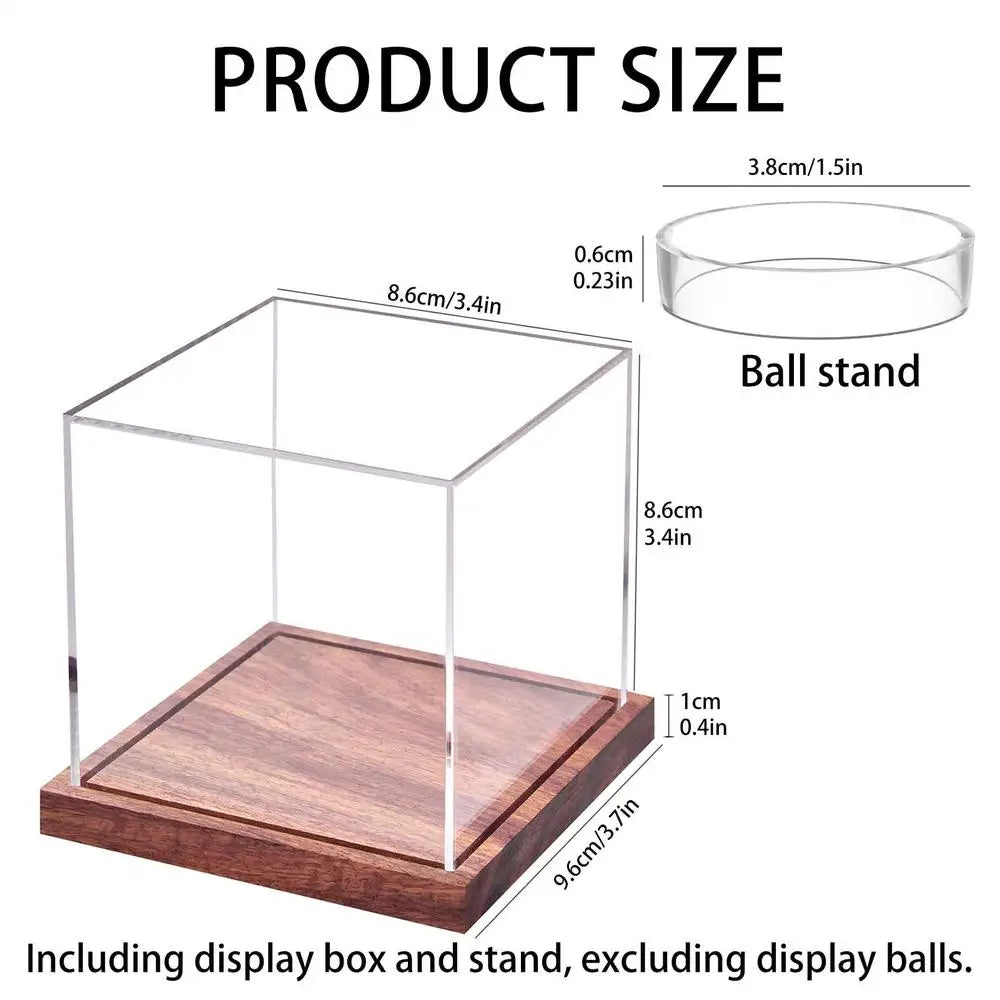 Baseball Display Case Game Ball Acrylic Clear Sports Souvenirs