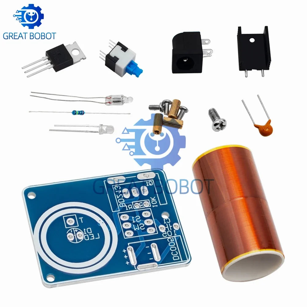 BD243C Mini Tesla Coil DIY Kit – Electronics Science Project