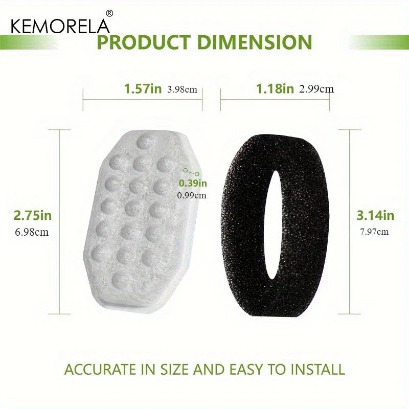 Cat Fountain Replacement Filter Sponges 8/12 Pack | KEMORELA