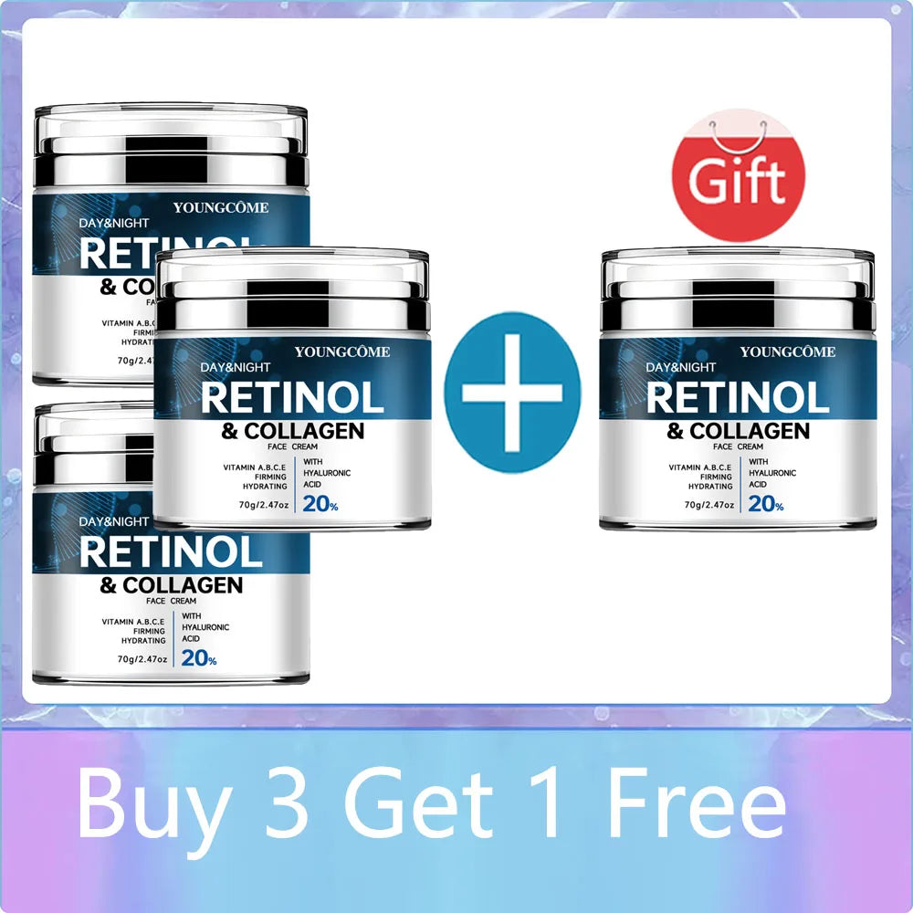 Retinol & Collagen Anti-Aging Face Cream – 72H Hydration | 70g