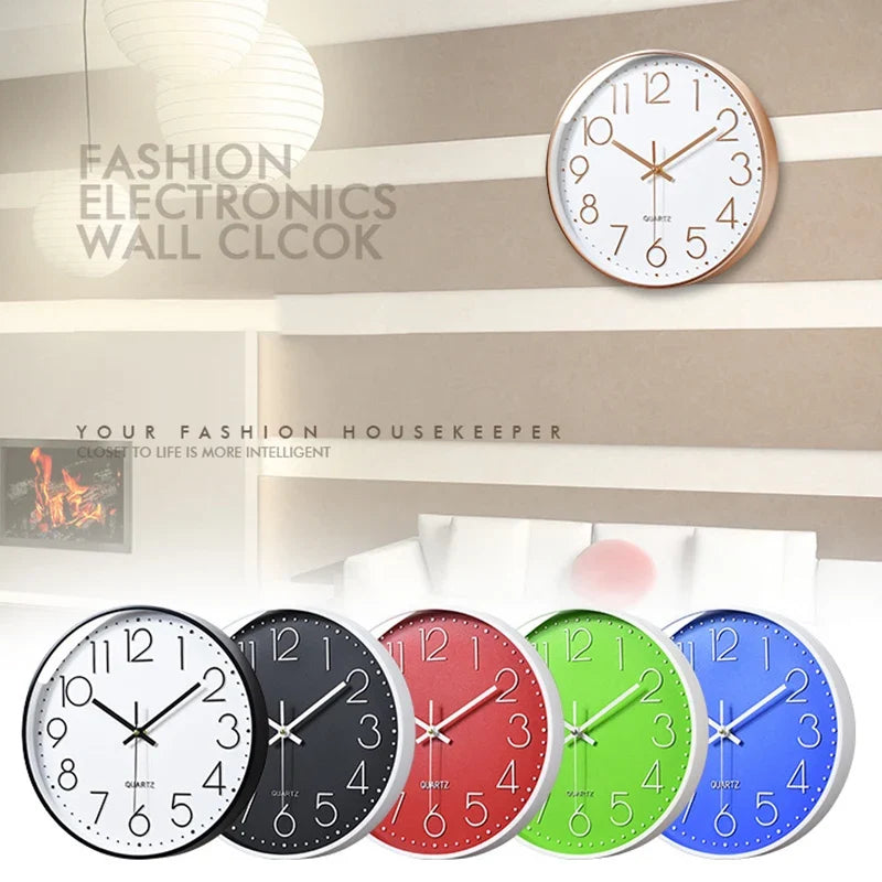 Silent Round Wall Clock | Modern Quartz Home & Office Decor