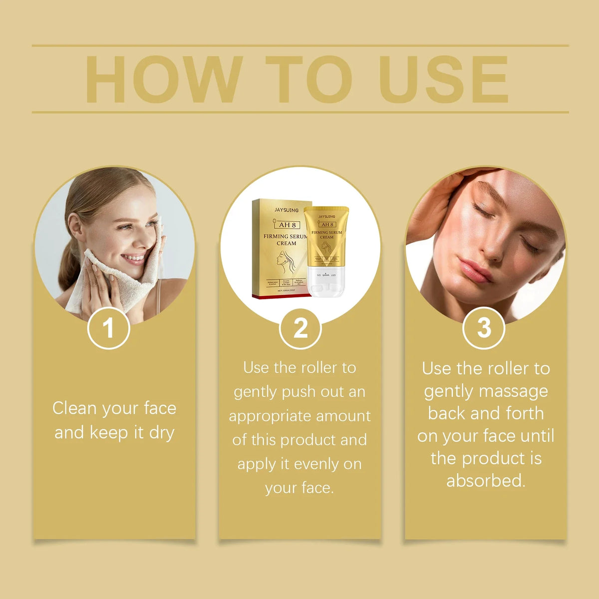 Jaysuing Neck Firming Roller Cream – Lifting & Moisturizing