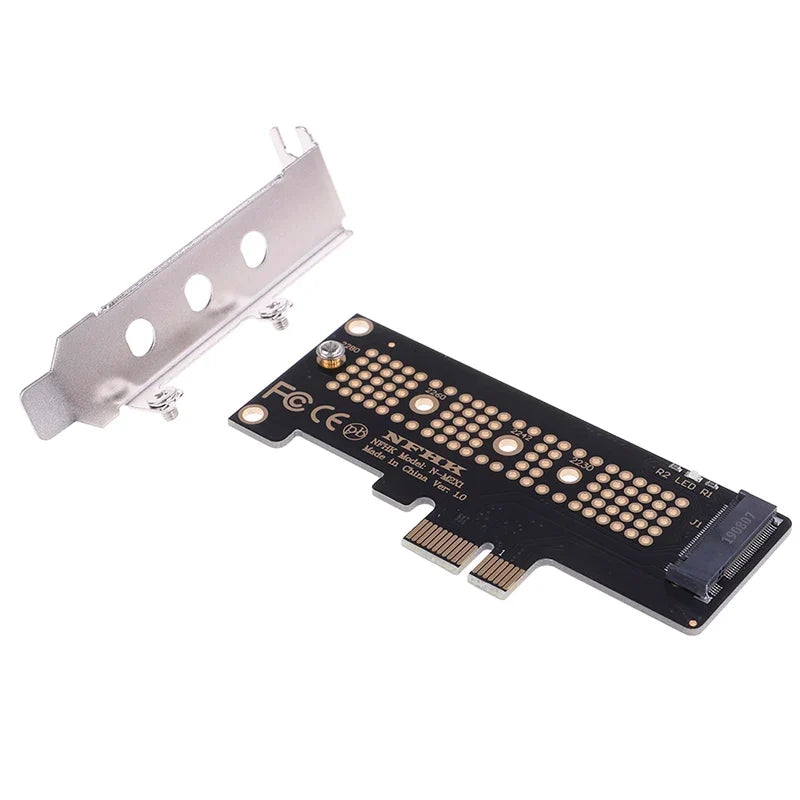 M.2 NVMe NGFF SSD to PCIe x1 Adapter Card + Half-Height Bracket