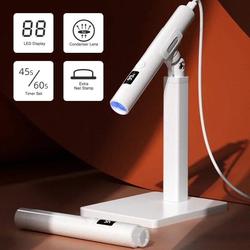 Portable Mini UV LED Gel Nail Curing Light – Rechargeable