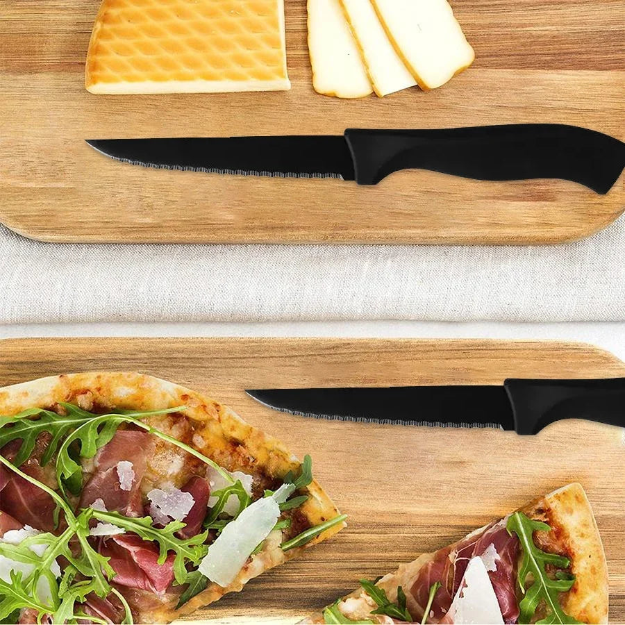 Black Matte Stainless Steel Steak Knife Set – 4, 6 or 8 Piece