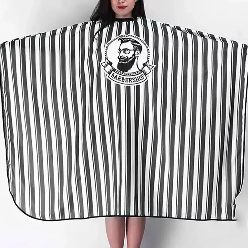 Striped Hair Cutting Cape | Salon Barber Apron for Adults
