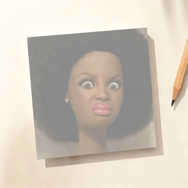 50 150Sheets Paper Curly Hair Character Notepad Humorous Angry Face