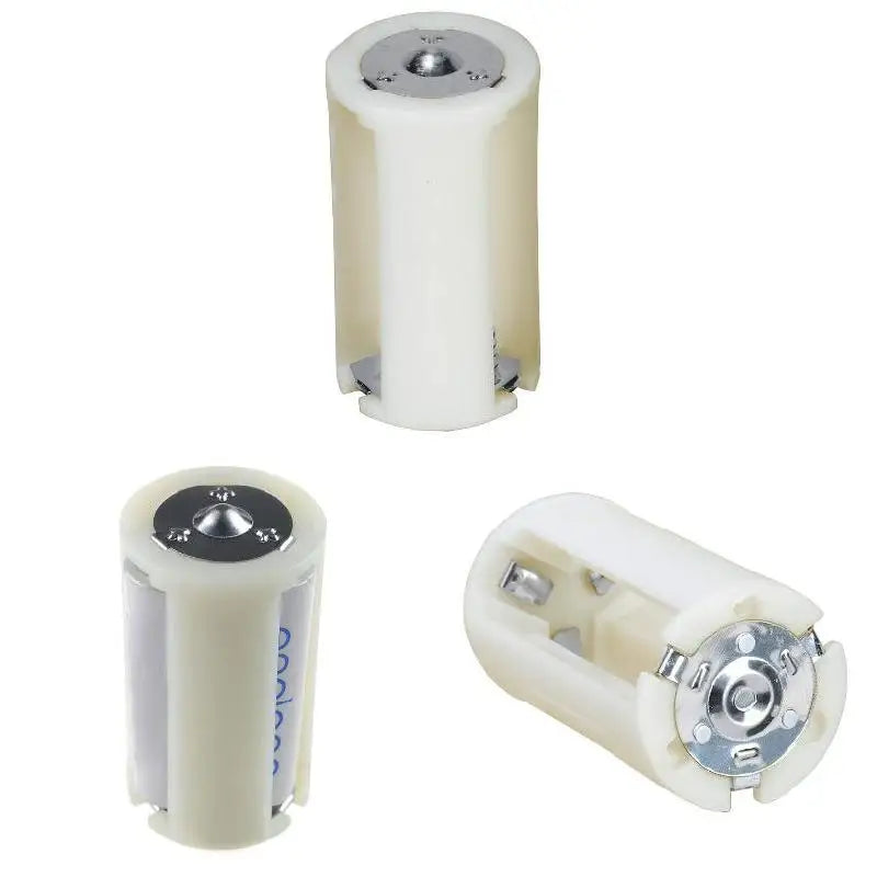 4-Pack AA to D Battery Converter Adapter Cases – Translucent