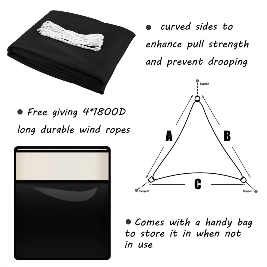 Triangle Sun Shade Sail – Waterproof Outdoor Canopy 98% UV