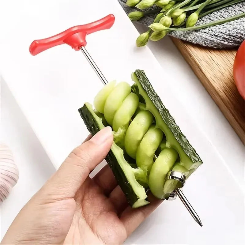Stainless Steel Vegetable Spiral Knife Potato Carrot Cucumber Cutting