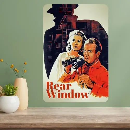 Rear Window Classic Movie Metal Poster Sign | Vintage Wall Art