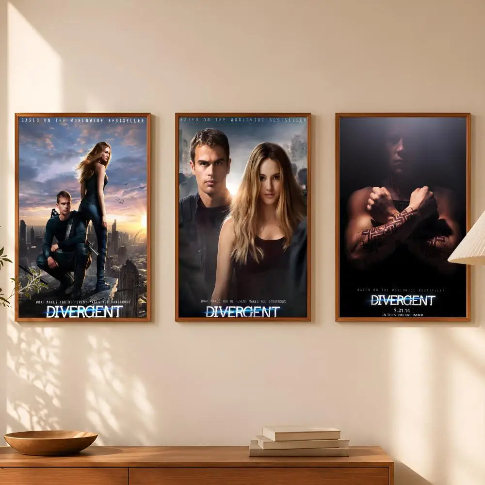 Divergent Movie HD Self-Stick PVC Wall Art Poster | Waterproof
