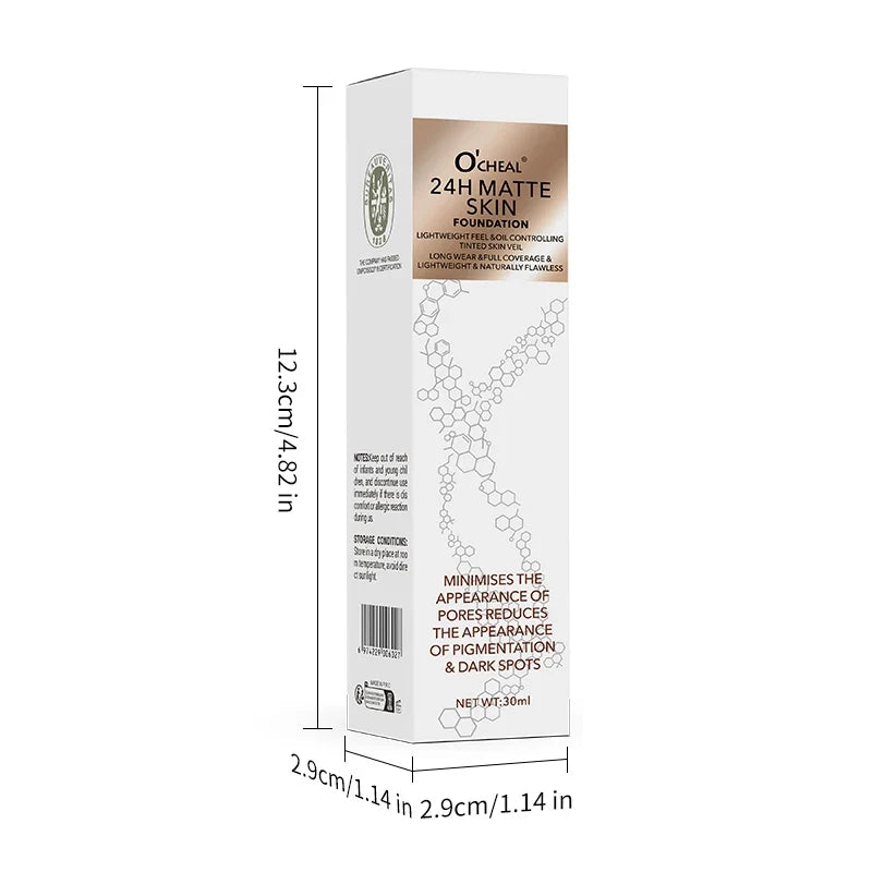 Waterproof Liquid Foundation – Natural Finish, Multi-Shade