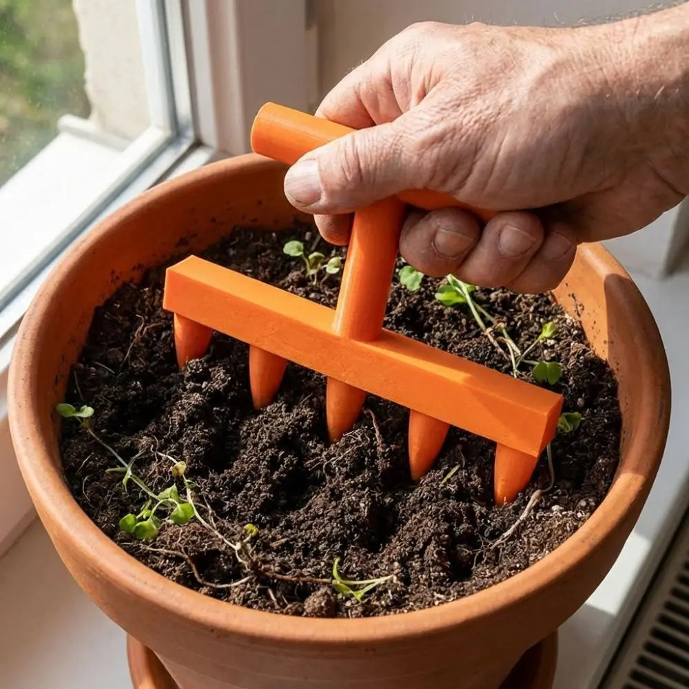 5-Prong Manual Soil Hole Drill Tool | Ergonomic Garden Planter