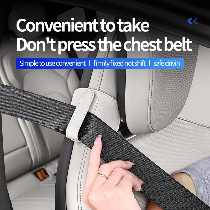 PU Leather Car Seat Belt Adjuster Clip & Fixing Holder