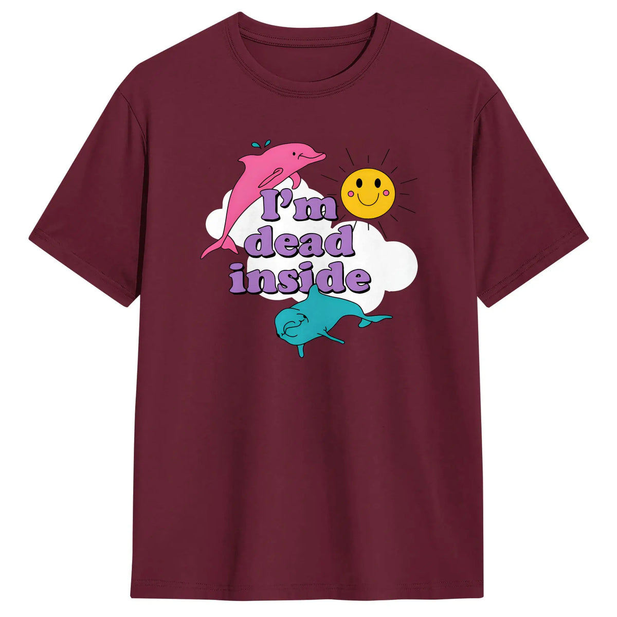 "I'm Dead Inside" Funny Oversized Cotton T-Shirt | Y2K Tee