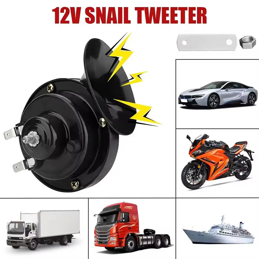 12V 510Hz Electric Snail Horn with Relay | Car Boat Motorcycle