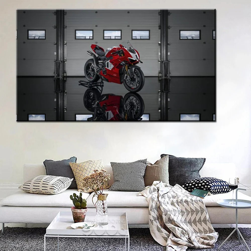 Ducati Panigale V4 R Streetfighter Canvas Wall Art | Moto Decor