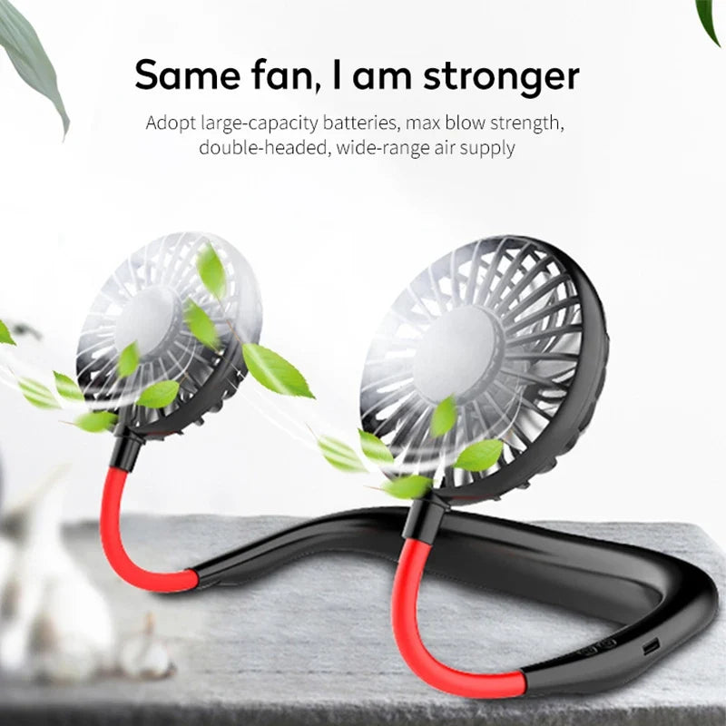 ROFAELEC Wearable Neck Fan – Hands-Free USB Rechargeable Cooling