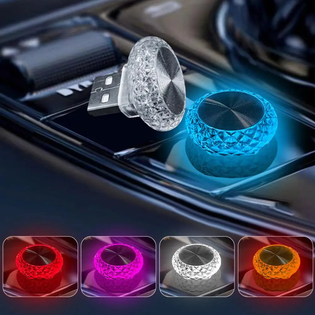 Car USB Ambient Lights Portable Mini LED Atmosphere Lamps Interior