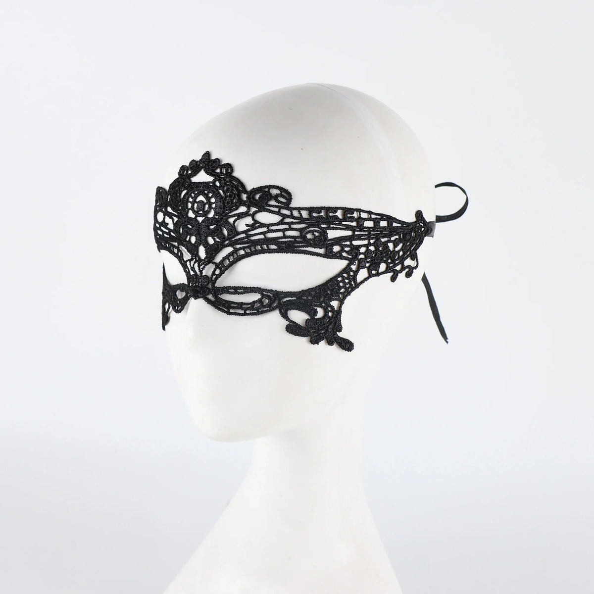 Black Queen Lace Mask Embroidery Appliques Party Costume Carnival