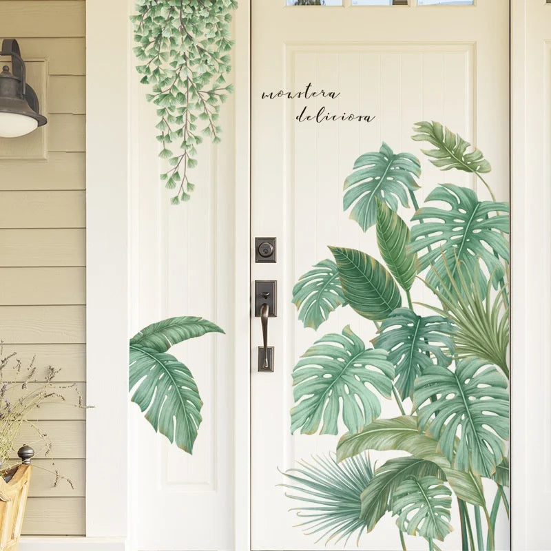 Monstera Leaf Wall Decal – Nordic Tropical Vinyl Sticker