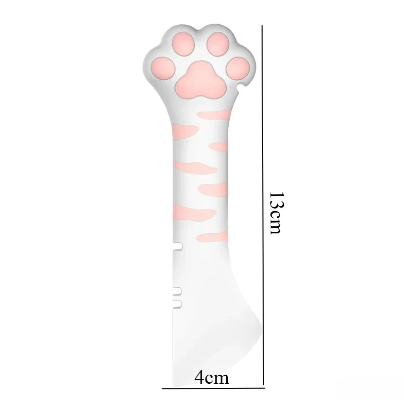 2-in-1 Cat Paw Silicone Food Scoop & Can Opener for Wet Food