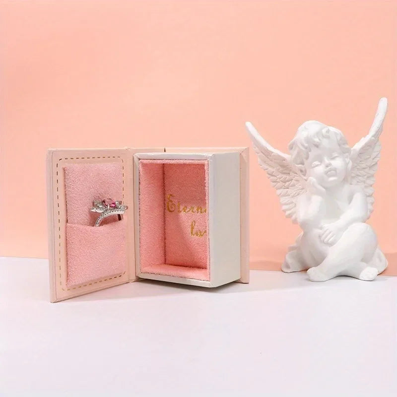 Vintage Mini Book Jewelry Box – Ring & Pendant Storage Case