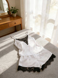 Women's Satin Lace Trim Nightdress | Slip Sleep Dress