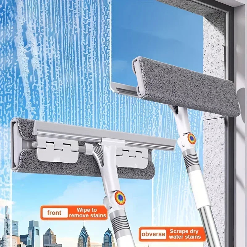2-in-1 Glass Wiper Multi-functional Plastic Stainless Steel Window