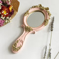 Vintage Handheld Makeup Mirror – Cute Resin Vanity Gift Mirror