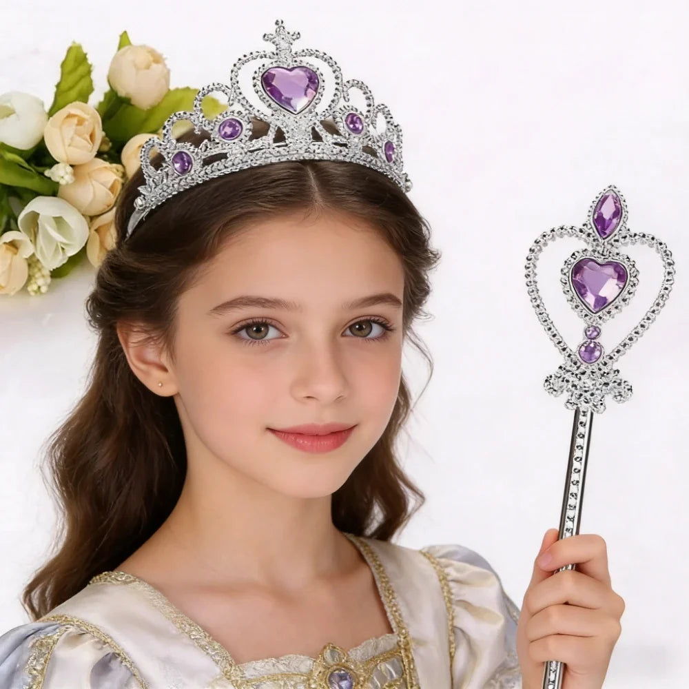 Sweet Princess Tiara Crown Headband Girls Rapunzel Elsa Cosplay Hair