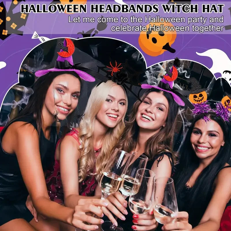 Witch Hat Spider Halloween Headband | Party Costume Accessory