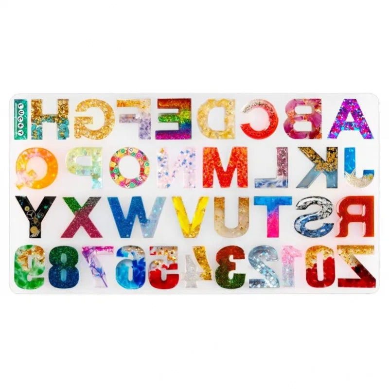 Alphabet & Number Silicone Mold – Epoxy Resin & Baking