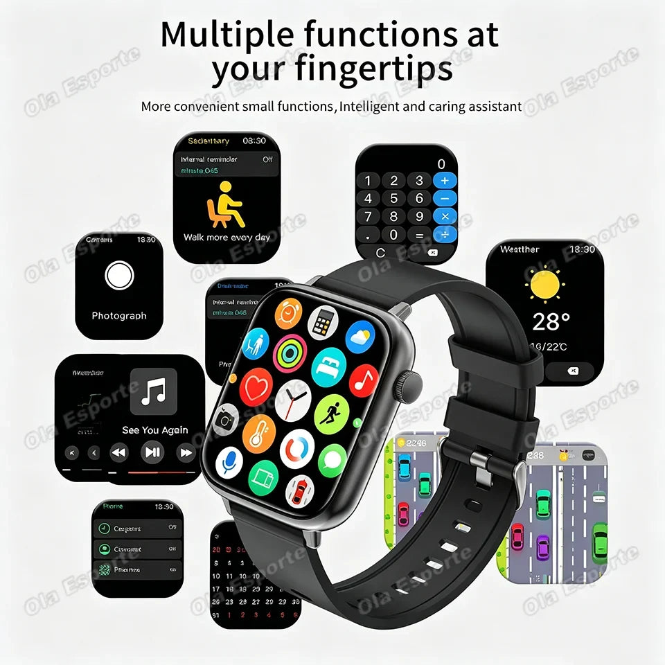 Ola Esporte 1.85" Smart Watch – Bluetooth Call & Health Tracker
