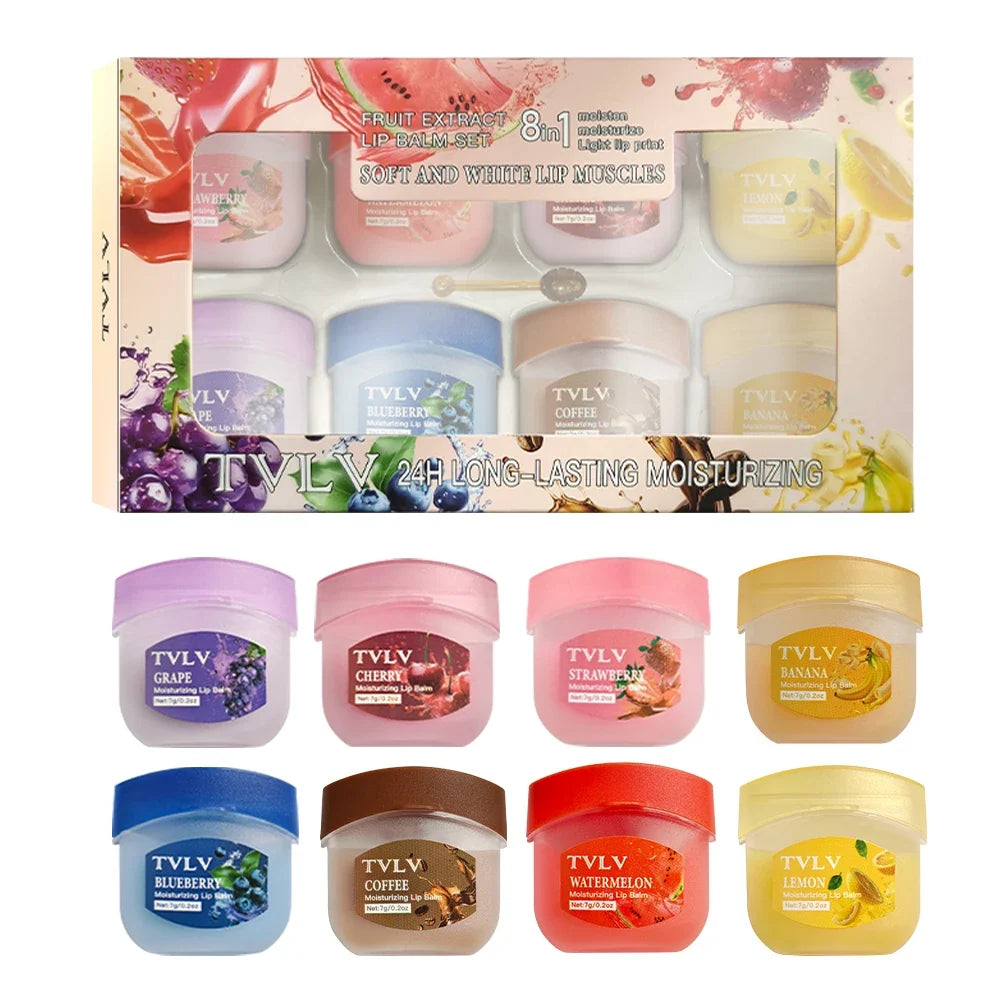 TVLV Fruit Extract Lip Balm Set – 4, 6 & 8-Piece Moisturizing