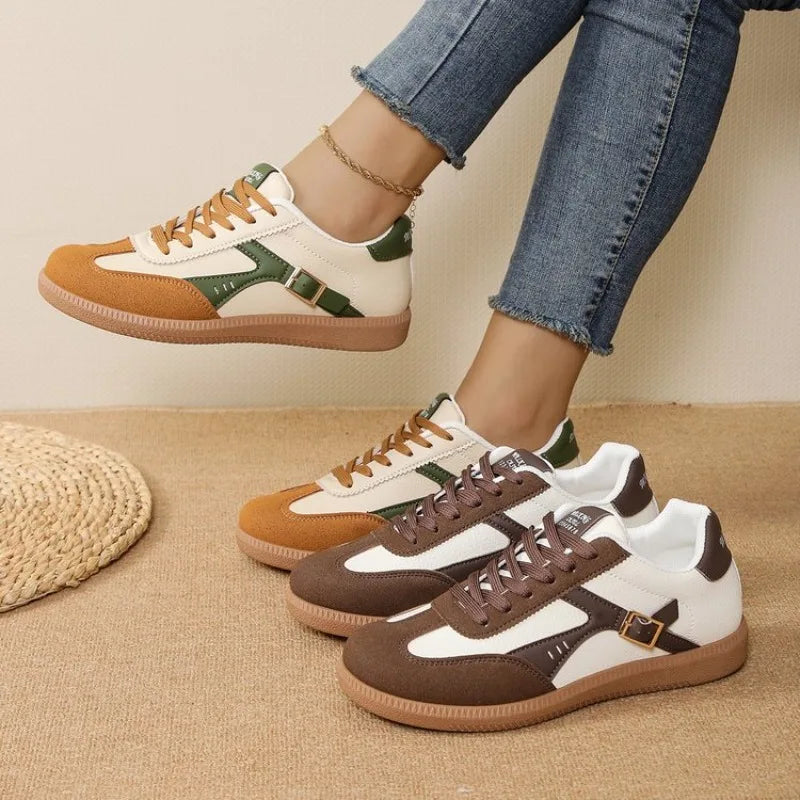 VKJF Women's Breathable Lace-Up Casual Sneakers | Fashion Shoes