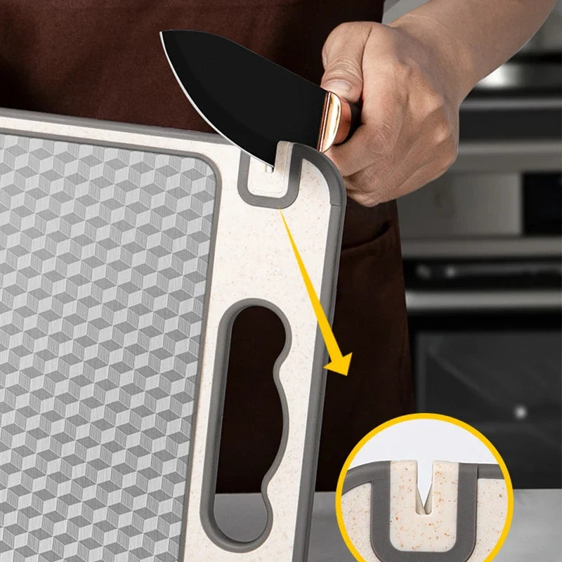 Dual-Sided Stainless Steel Cutting Board – Large Chopping Board