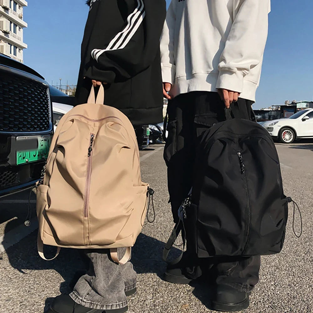 Simple Versatile Backpack Male Female Students Minimalist Instagram