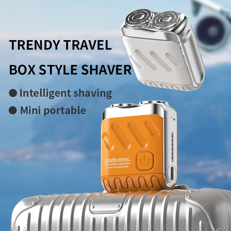 Men's Mini Rotary Electric Shaver – Waterproof Travel Razor
