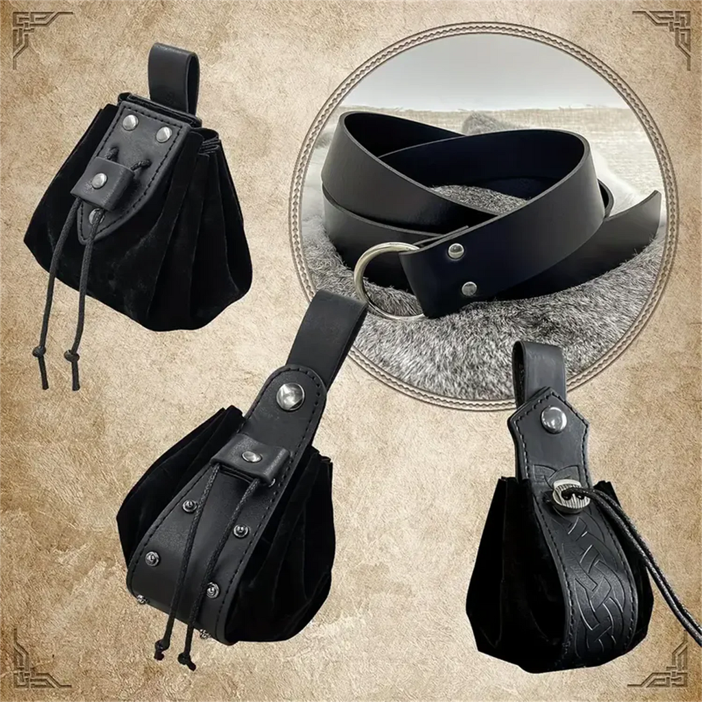 Medieval Retro Waist Bag Viking Hanging Belt Coin Purse Knight Fanny