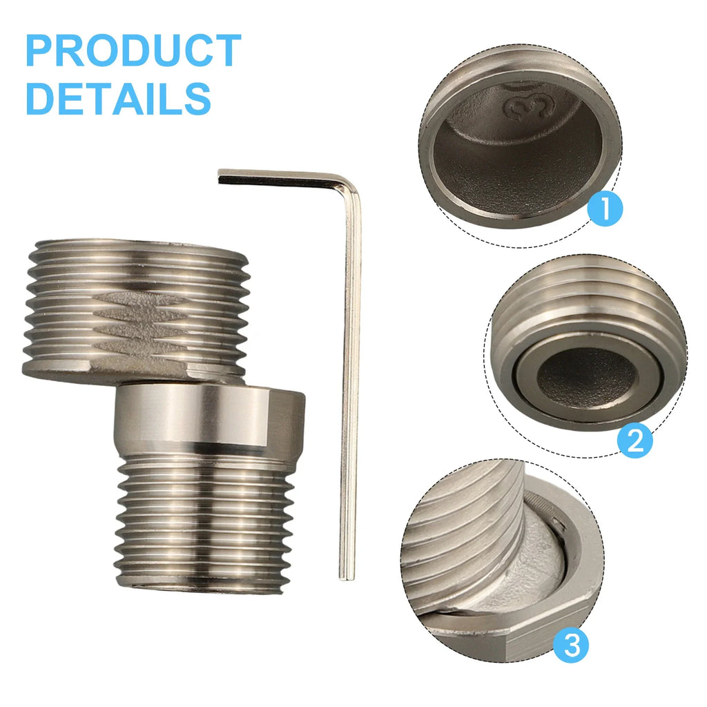 360° Rotatable Wall Mounted Shower Faucet Adapter | Angled