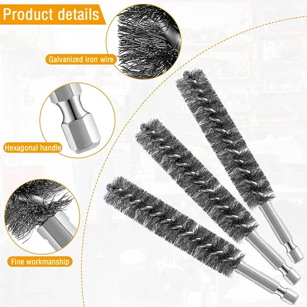 8- Wire Tube Machinery Cleaning Brush Rust Cleaner Washing Polishing