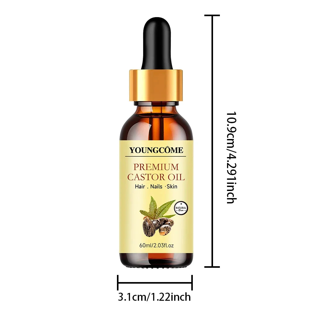 Pure Cold-Pressed Castor Oil for Hair, Skin & Lashes | 40/60ml